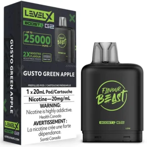 0003s 0019 levelx boost g2 flavourbeast pod jul2024 render fam 20mg gustogreenapple.webp