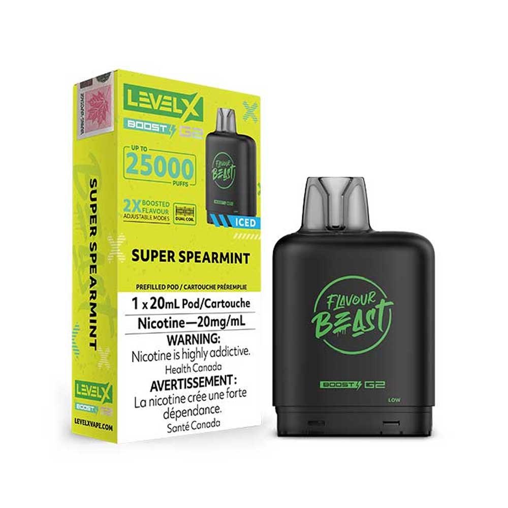 level x flavour beast g2 boost pod 20ml super spearmint.jpg level x flavour beast g2 boost pod 20ml super spearmint.jpg