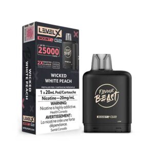 level x flavour beast g2 boost pod 20ml wicked white peach.jpg