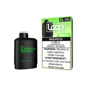 stlth loop max pod pack green apple ice edcf30b2 ce7f 4628 b8a6 4e2d30d3645e.webp