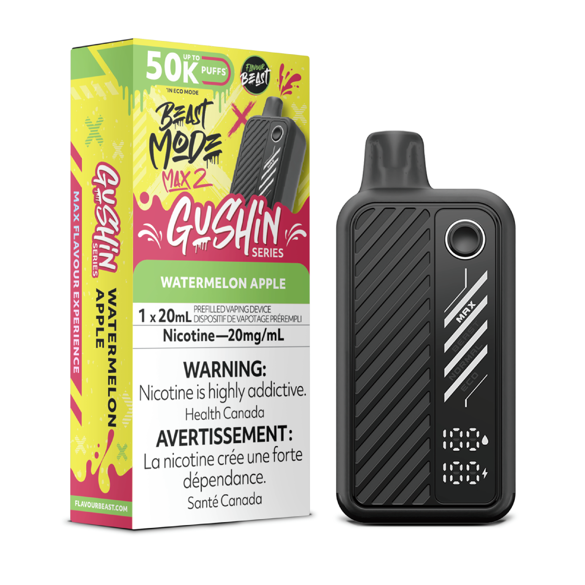 flavourbeast beastmodemax2 sep2025 render fam 20mg gushinwatermelonapple 1.webp flavourbeast beastmodemax2 sep2025 render fam 20mg gushinwatermelonapple 1.webp