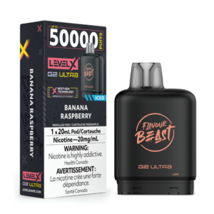 levelx g2 ultra flavourbeast pod aug2025 render fam 20mg bananaraspberry 1.webp