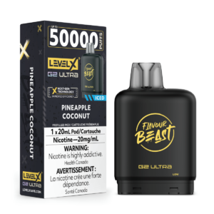 levelx g2 ultra flavourbeast pod aug2025 render fam 20mg pineapplecoconut 1.webp