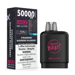 levelx g2 ultra flavourbeast pod aug2025 render fam 20mg strawberryraspberryblueberry 1.webp