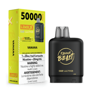levelx g2 ultra flavourbeast pod aug2025 render fam 20mg vanana 1.webp