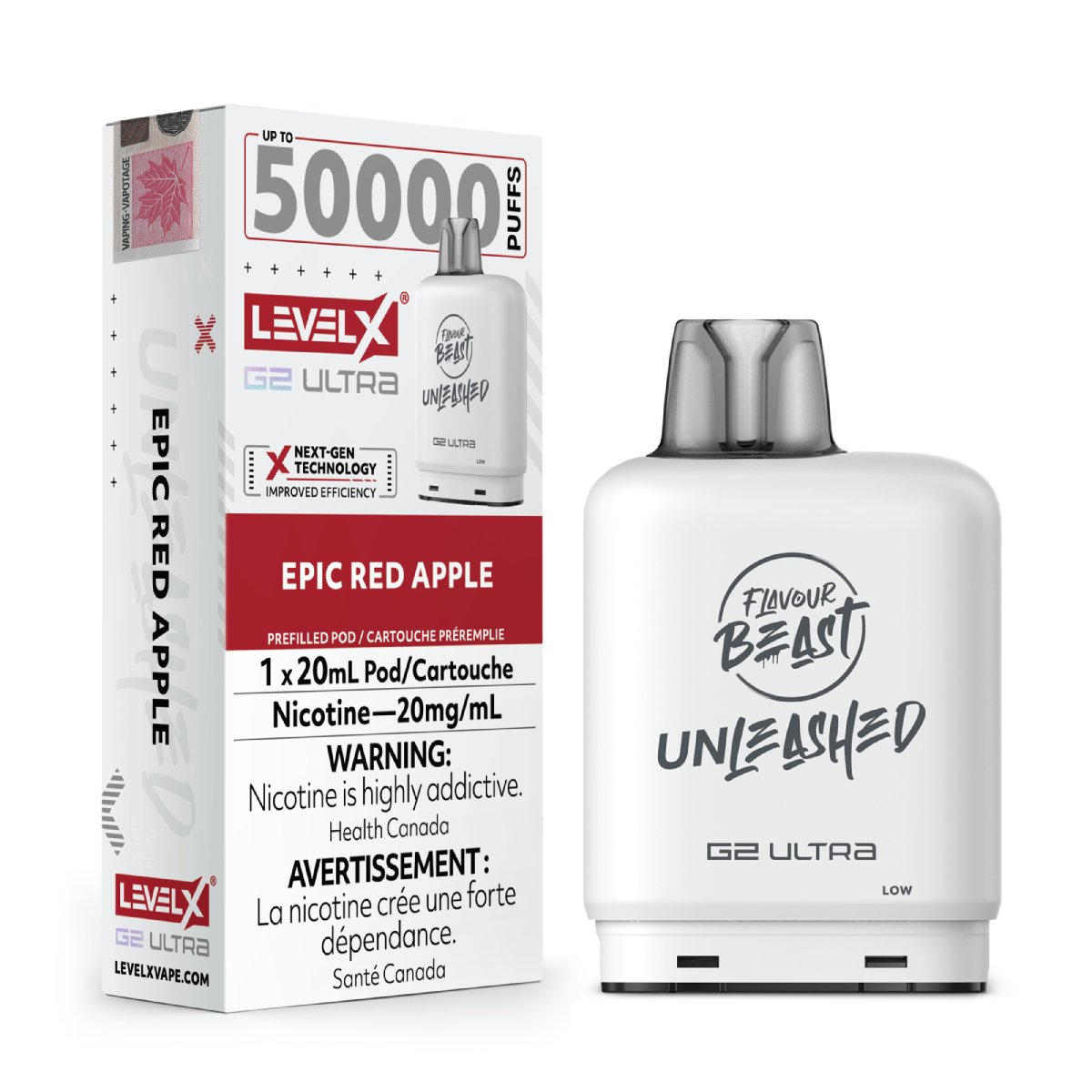 levelx g2 ultra unleashed pod jul2025 render fam exs 20mg epicredapple 1.webp levelx g2 ultra unleashed pod jul2025 render fam exs 20mg epicredapple 1.webp