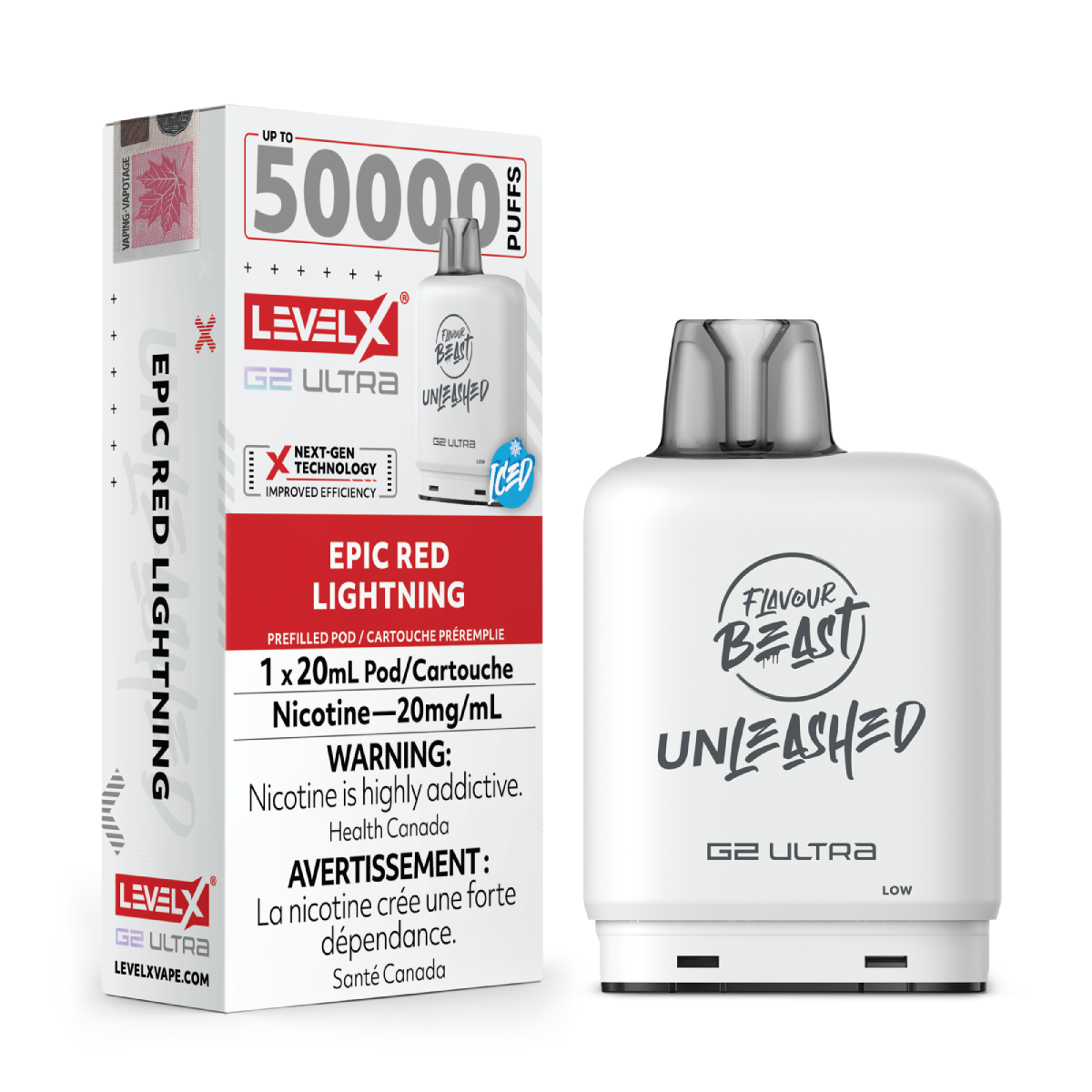 levelx g2 ultra unleashed pod jul2025 render fam exs 20mg epicredlightning 1.webp levelx g2 ultra unleashed pod jul2025 render fam exs 20mg epicredlightning 1.webp