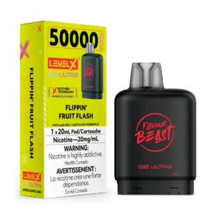 levelx boost g2 ultra flavourbeast pod apr2025 render fam 20mg flippinfruitflash.webp