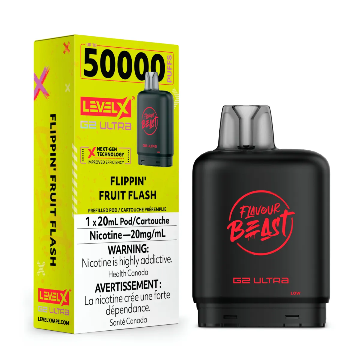 levelx boost g2 ultra flavourbeast pod apr2025 render fam 20mg flippinfruitflash.webp levelx boost g2 ultra flavourbeast pod apr2025 render fam 20mg flippinfruitflash.webp