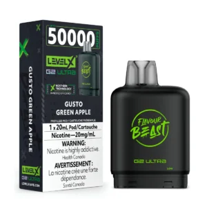 levelx boost g2 ultra flavourbeast pod apr2025 render fam 20mg gustogreenapple.webp