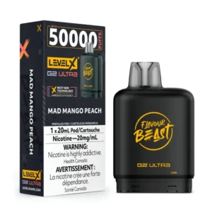 levelx boost g2 ultra flavourbeast pod apr2025 render fam 20mg madmangopeach.webp