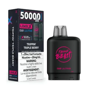 levelx boost g2 ultra flavourbeast pod apr2025 render fam 20mg trippintripleberry.webp