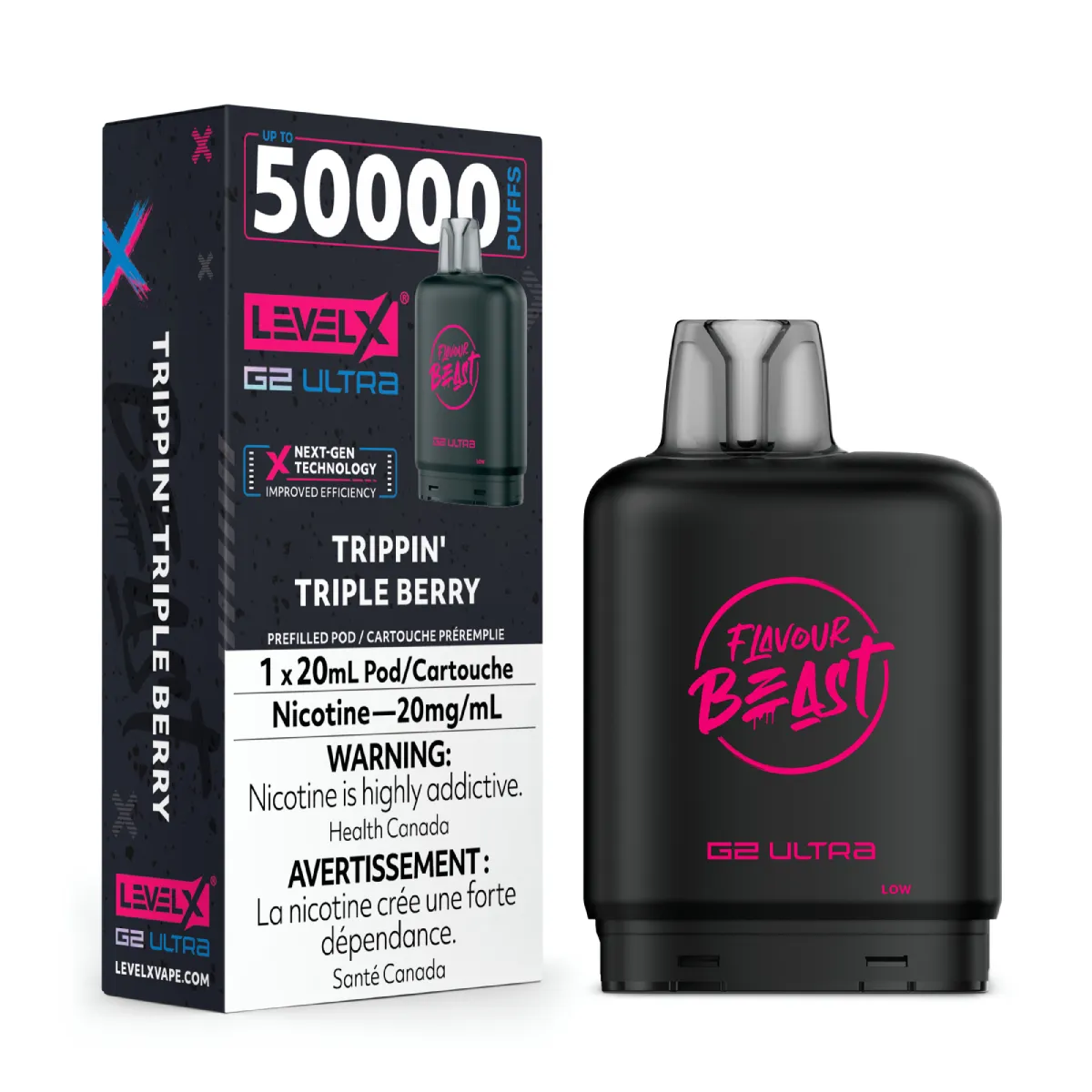 levelx boost g2 ultra flavourbeast pod apr2025 render fam 20mg trippintripleberry.webp levelx boost g2 ultra flavourbeast pod apr2025 render fam 20mg trippintripleberry.webp