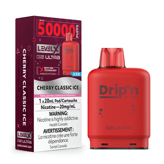 levelx boost g2 dripn pod may2025 render fam 20mg cherryclassicice.webp levelx boost g2 dripn pod may2025 render fam 20mg cherryclassicice.webp