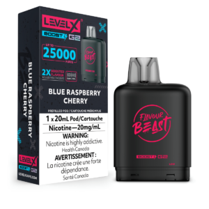 levelx boost g2 flavourbeast pod dec2024 render fam 20mg blueraspberrycherry 1.webp