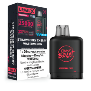 levelx boost g2 flavourbeast pod dec2024 render fam 20mg srawberrycherrywatermelon square.webp