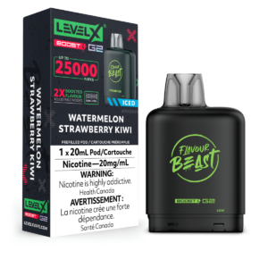 levelx boost g2 flavourbeast pod dec2024 render fam 20mg watermelonstrawberrykiwi square.webp