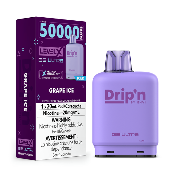 levelx g2 ultra dripn pod jul2025 render fam 20mg grapeice 1.webp levelx g2 ultra dripn pod jul2025 render fam 20mg grapeice 1.webp