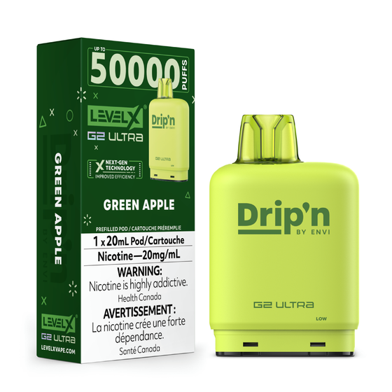 levelx g2 ultra dripn pod jul2025 render fam 20mg greenapple 1.webp levelx g2 ultra dripn pod jul2025 render fam 20mg greenapple 1.webp