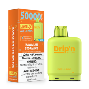 levelx g2 ultra dripn pod jul2025 render fam 20mg hawaiianstormice 1.webp